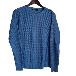 Merokeety‎ Blue Women's Cozy Crew Neck Sweater - Small